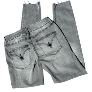 Hudson Colllin Gray Jeans Flap Pocket Raw Hem Women's 26Straight Leg Jeans